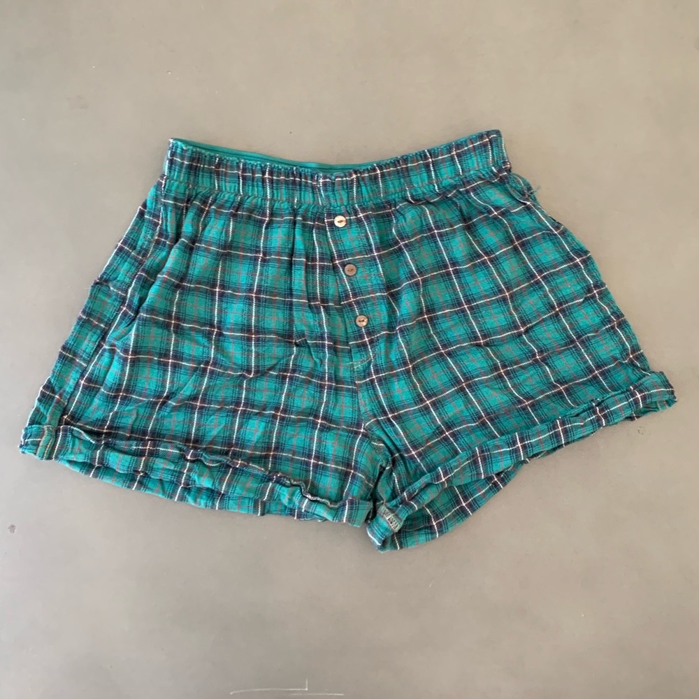 Free people Flannel Boxer Shorts